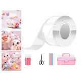 Maxbell Bubble Balloons Blowing Non Marking Tape with Straws Sticky for DIY Crafting 14pcs