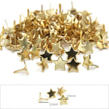 Maxbell 50Pcs Metal Mini Brads Stamping Paper Fasteners Brads for Scrapbook Office