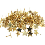 Maxbell 50Pcs Metal Mini Brads Stamping Paper Fasteners Brads for Scrapbook Office