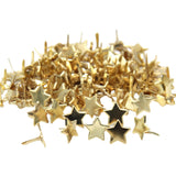 Maxbell 50Pcs Metal Mini Brads Stamping Paper Fasteners Brads for Scrapbook Office