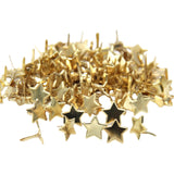 Maxbell 50Pcs Metal Mini Brads Stamping Paper Fasteners Brads for Scrapbook Office