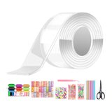 Maxbell Blow Bubbles Double Sided Tape Traceless Sticky Tape Sensory Toy DIY Crafts Tape with Full Tools