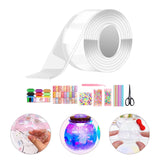 Maxbell Blow Bubbles Double Sided Tape Traceless Sticky Tape Sensory Toy DIY Crafts Tape with Full Tools