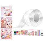 Maxbell Blow Bubbles Double Sided Tape Traceless Sticky Tape Sensory Toy DIY Crafts Tape with Full Tools