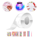 Maxbell Blow Bubbles Double Sided Tape Traceless Sticky Tape Sensory Toy DIY Crafts Tape with 34PCS