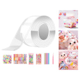 Maxbell Blow Bubbles Double Sided Tape Traceless Sticky Tape Sensory Toy DIY Crafts Tape with 34PCS