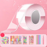Maxbell Blow Bubbles Double Sided Tape Traceless Sticky Tape Sensory Toy DIY Crafts Tape with 34PCS
