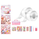 Maxbell Blow Bubbles Double Sided Tape Traceless Sticky Tape Sensory Toy DIY Crafts Tape w Box and 36PCS