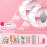 Maxbell Blow Bubbles Double Sided Tape Traceless Sticky Tape Sensory Toy DIY Crafts Tape w Box and 36PCS