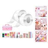 Maxbell Blow Bubbles Double Sided Tape Traceless Sticky Tape Sensory Toy DIY Crafts Tape w Box and Tools