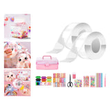 Maxbell Blow Bubbles Double Sided Tape Traceless Sticky Tape Sensory Toy DIY Crafts Tape w Box and Tools