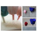 Maxbell 100 Pieces Flower Picks Flower Holder Tube Clear Fixed Spikes for DIY Craft L