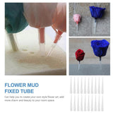 Maxbell 100 Pieces Flower Picks Flower Holder Tube Clear Fixed Spikes for DIY Craft L