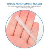 Maxbell 100 Pieces Flower Picks Flower Holder Tube Clear Fixed Spikes for DIY Craft L