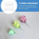 Maxbell 100 Pieces Flower Picks Flower Holder Tube Clear Fixed Spikes for DIY Craft L