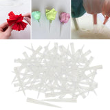 Maxbell 100 Pieces Flower Picks Flower Holder Tube Clear Fixed Spikes for DIY Craft L