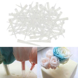 Maxbell 100 Pieces Flower Picks Flower Holder Tube Clear Fixed Spikes for DIY Craft L