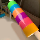 Maxbell 6x Colorful Sticky Ball Rolling Tapes Luminous 2.36" Wide DIY Making Ball