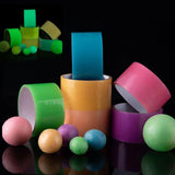 Maxbell 6x Colorful Sticky Ball Rolling Tapes Luminous 2.36" Wide DIY Making Ball