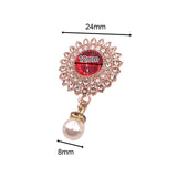 Maxbell 10x Round Rhinestone Pendants Sewing Embellishments Brooch for DIY Bags