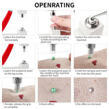 Maxbell Pearl Handmade Setting Machine 4/5/6/8/10mm DIY Craft for Bags Leather Craft Multicolor