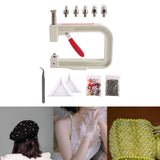 Maxbell Pearl Handmade Setting Machine 4/5/6/8/10mm DIY Craft for Bags Leather Craft Multicolor