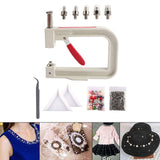 Maxbell Pearl Handmade Setting Machine 4/5/6/8/10mm DIY Craft for Bags Leather Craft Multicolor