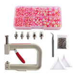 Maxbell Pearl Handmade Setting Machine Handmade DIY Craft Accessories for Cap Punch Rose Red