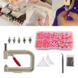 Maxbell Pearl Handmade Setting Machine Handmade DIY Craft Accessories for Cap Punch Rose Red