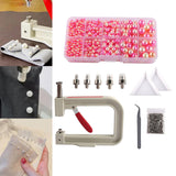 Maxbell Pearl Handmade Setting Machine Handmade DIY Craft Accessories for Cap Punch Rose Red