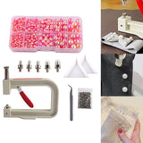 Maxbell Pearl Handmade Setting Machine Handmade DIY Craft Accessories for Cap Punch Rose Red