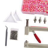 Maxbell Pearl Handmade Setting Machine Handmade DIY Craft Accessories for Cap Punch Rose Red