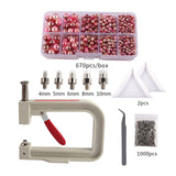 Maxbell Pearl Handmade Setting Machine Handmade DIY Craft Accessories for Cap Punch Black Red