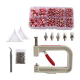 Maxbell Pearl Handmade Setting Machine Handmade DIY Craft Accessories for Cap Punch Black Red