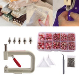 Maxbell Pearl Handmade Setting Machine Handmade DIY Craft Accessories for Cap Punch Black Red