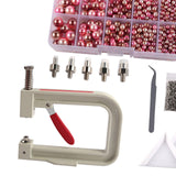 Maxbell Pearl Handmade Setting Machine Handmade DIY Craft Accessories for Cap Punch Black Red