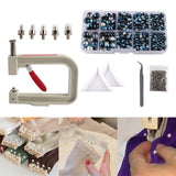 Maxbell Pearl Handmade Setting Machine Handmade DIY Craft Accessories for Cap Punch Blue Black
