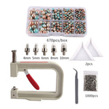 Maxbell Pearl Handmade Setting Machine Handmade DIY Craft Accessories for Cap Punch Blue Orange