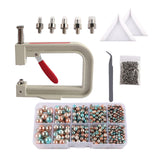 Maxbell Pearl Handmade Setting Machine Handmade DIY Craft Accessories for Cap Punch Blue Orange