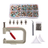Maxbell Pearl Handmade Setting Machine Handmade DIY Craft Accessories for Cap Punch Blue Orange