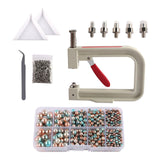 Maxbell Pearl Handmade Setting Machine Handmade DIY Craft Accessories for Cap Punch Blue Orange