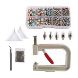 Maxbell Pearl Handmade Setting Machine Handmade DIY Craft Accessories for Cap Punch Blue Orange