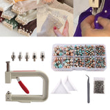 Maxbell Pearl Handmade Setting Machine Handmade DIY Craft Accessories for Cap Punch Blue Orange