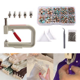Maxbell Pearl Handmade Setting Machine Handmade DIY Craft Accessories for Cap Punch Blue Orange