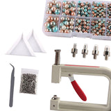 Maxbell Pearl Handmade Setting Machine Handmade DIY Craft Accessories for Cap Punch Blue Orange