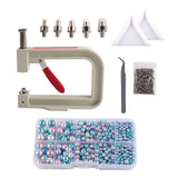 Maxbell Pearl Handmade Setting Machine Handmade DIY Craft Accessories for Cap Punch Blue Pink