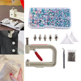 Maxbell Pearl Handmade Setting Machine Handmade DIY Craft Accessories for Cap Punch Blue Pink