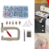Maxbell Pearl Handmade Setting Machine Handmade DIY Craft Accessories for Cap Punch Blue Pink