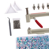 Maxbell Pearl Handmade Setting Machine Handmade DIY Craft Accessories for Cap Punch Blue Pink