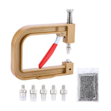 Maxbell Hand Press Pearl Setting Machine Beads Punching Machine for Hat Clothes Aureate